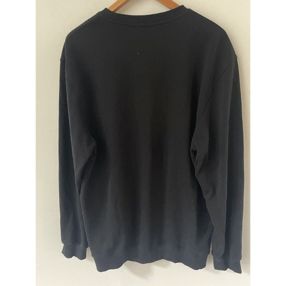 Vald Unisex Art To Wear Black Orange Long Sleeve Pullover Heavyweight Sweatshirt - Picture 6 of 7